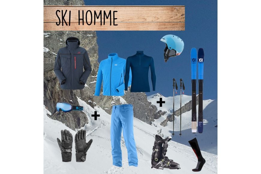 Ski Trends for Men — Total Blue Look and Gear Selection from AlpinStore